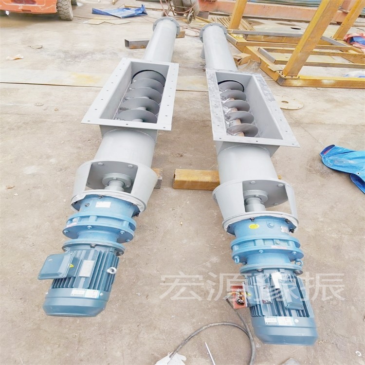 			 糧食礦砂槽式螺旋輸送機粉末顆粒物料上料用管式蛟龍運輸機			 