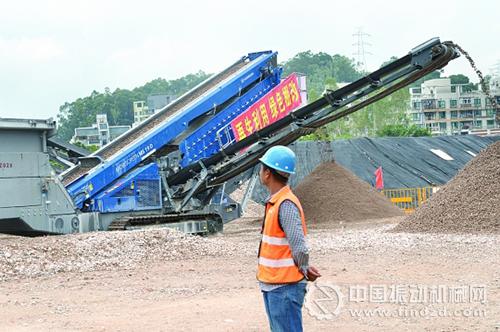 羅湖棚改建筑廢棄物綜合利用處理現(xiàn)場(chǎng)