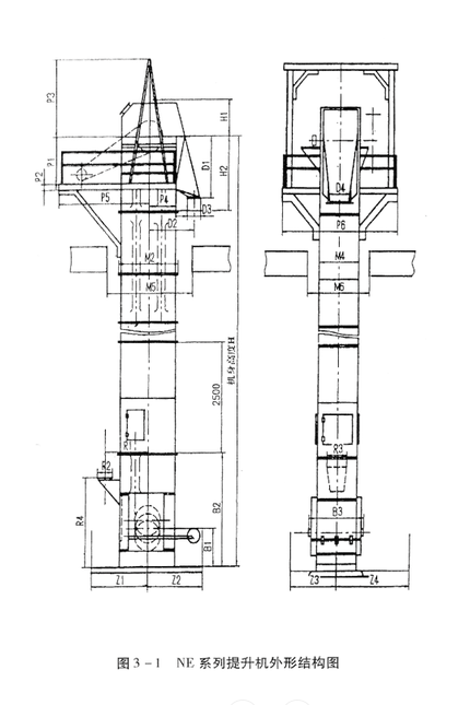 NE系列板鏈斗式提升機(jī) NE系列板鏈斗式提升機(jī)